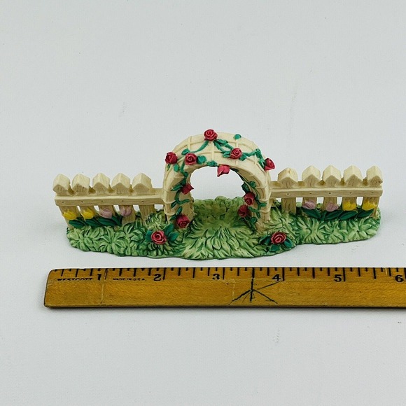 Cottontail Lane Rose Resin Arbor Picket Fence Easter Midwest of Cannon Falls - Picture 5 of 7